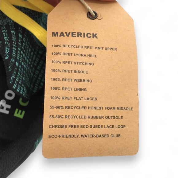 Holo Maverick Eco Knit Sneakers Green Yellow Red Size 12 Men’s Sustainable - Picture 9 of 9